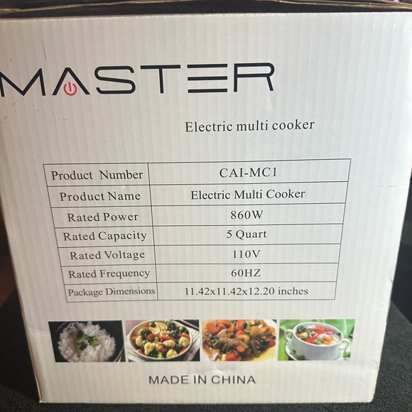 Master Electric Multi Cooker - Silver and Black - Picture 3 of 3